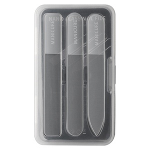 Lime <span class=keywords><strong>à</strong></span> <span class=keywords><strong>ongles</strong></span> transparente double face <span class=keywords><strong>en</strong></span> verre, bande de polissage pour manucure, outil magique de ponçage et d'éclaircissement pour nail art, lot de 3 - Product Image 1