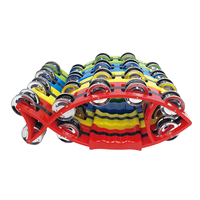 Handheld Percussion Rhythm Instrument Children Toy Fish Shaped Hand Rattles Bell Tambourines