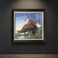 Décoration murale géométrique Art Déco en bambou et bois avec aigle en vol, personnalisable en couleur et taille, idéale pour le Ramadan (vente en gros)