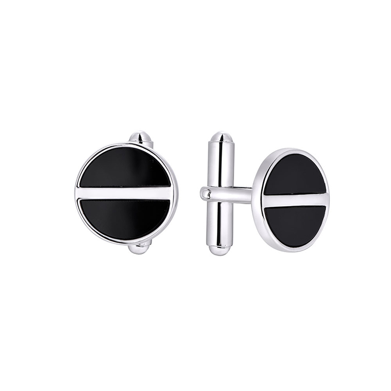 925 Sterling Silver Cufflinks Black Onyx