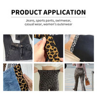 Bande élastique personnalisée avec logo d'usine OEM, motif imprimé léopard, bande élastique de 4 cm, bandes élastiques colorées léopard pour vêtements