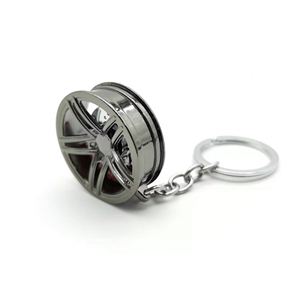 Fashion <b>Key</b> <b>Ring</b> 3D Miniature Wheel Rim Model Keychain Popular Creative Car Auto Metal Mini Wheel Rim Tyre Tube <b>Key</b> Chain - Product Image 2