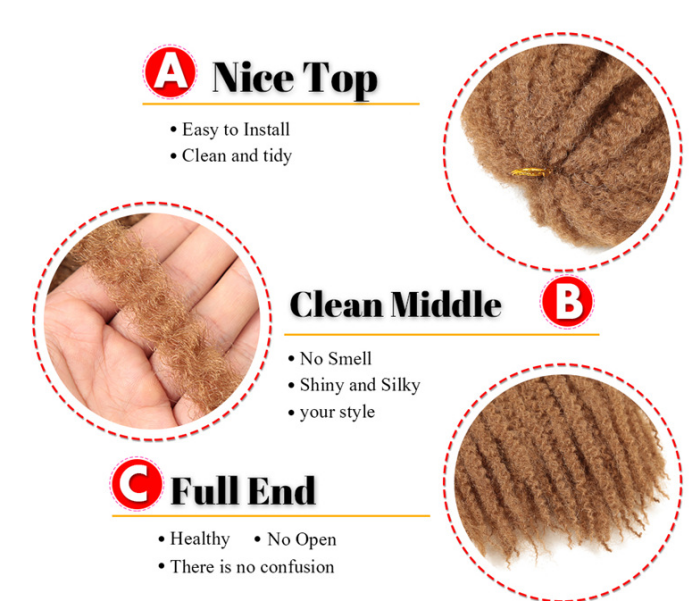 Wholesale 18-Inch High Soft Heat Resistant Afro Kinky Curly Crochet Braid Hair Extensions for Women Deep Wave 100g Synthetic Detail Section 1