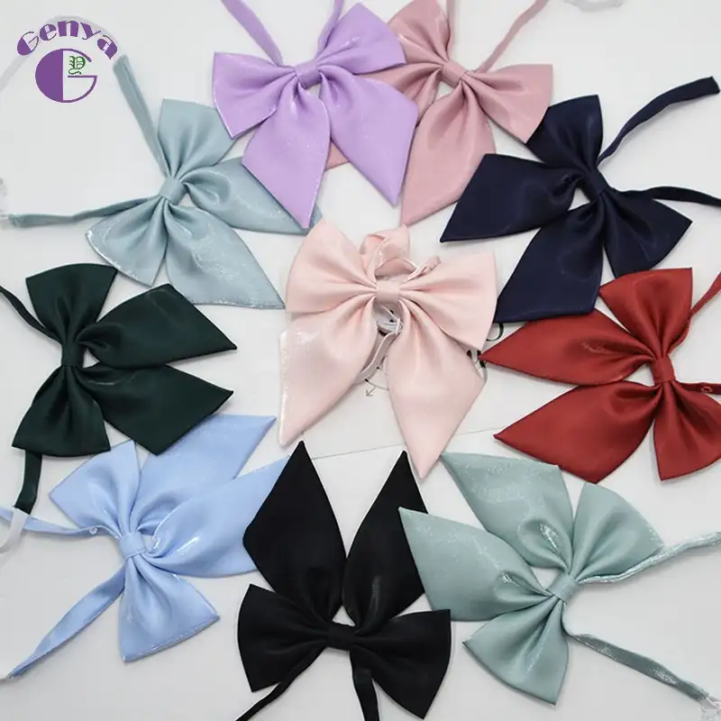 Genya hot selling custom handmade jacquard bow tie Neck Wear Ribbon Ties printing Polyester necktie