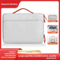 Sac d'ordinateur portable léger et anti-poussière en tissu jacquard doublé polaire doux avec protection airbag, compatible avec les ordinateurs portables de 15,6 pouces, en stock