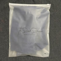Sacs personnalisés avec logo imprimé, sacs biodégradables à fermeture éclair givrée, sacs d'emballage en plastique pour vêtements