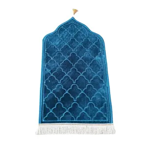 Manta de adoración Alfombra grande y alfombras para oración Llena de mezquita Fabricantes de alfombras personalizadas Espuma antideslizante Algodón