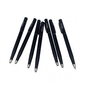 Factory Wholesale Custom Hilton Hotel Logo Plastic Black Ball Point Pen - Product Image 1
