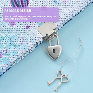 สาวเดินทางโรงเรียน A5ไดอารี่ลับเงือกเลื่อมโน๊ตบุ๊คที่มีการล็อค - Product Image 3