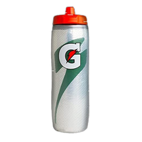 Bouteille de sport standard pour adulte de 1000 ml (32 oz) en plastique PP vert, écologique, avec couvercle alimentaire sûr, pour voyage, gym, vente en gros, type Gatorade, à presser