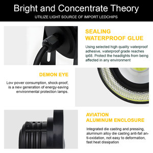 LELANPU Search Neblineros Ampoule Accessoires de camion Accessoires auxiliaires Phare de conduite LED Angel's Eye Feux antibrouillard pour <span class=keywords><strong>Clio</strong></span> 4 - Product Image 2