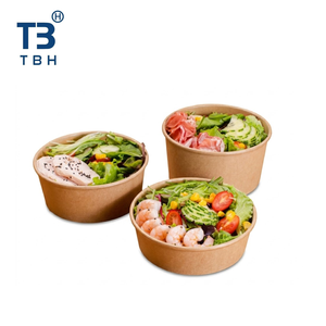 Malaysia Supplier 1300ml Biodegradable <b>Paper</b> Salad <b>Bowl</b> Cookie Kraft Disposable Container Suitable for Food Stall Catering - Product Image 3