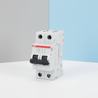 Interruptor Automático Miniatura Serie S200 de ABB, Genuino de Alta Gama, Tipo C, 6kA, Interruptor de Aire de Plástico 2P, Corriente 0.5~100A, Retardante de Llama