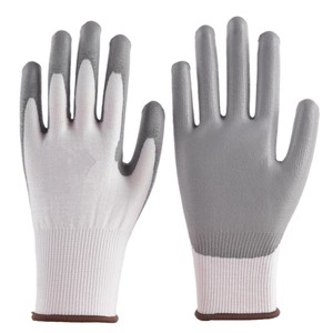 Gants de travail anti-coupure en tricot blanc de haute qualité, gants de sécurité résistants aux coupures, enduits de PU - Product Image 1