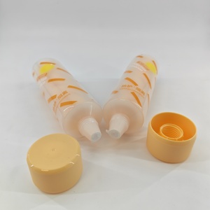 Envase cosmético de lujo ecológico de doble pared para crema, tubo para mezcla de cremas, tubo con impresión offset naranja para loción, ¡en oferta! - Product Image 6