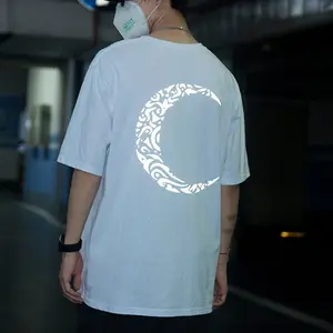 卸売ホット販売工場供給エルLed点滅綿カスタム特大光る暗いTシャツ男性用