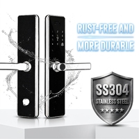 Serrure de porte intelligente en acier inoxydable 304, étanche IP65, application Tuya, clavier WiFi, mot de passe, RFID, empreinte digitale, sonnette, maison, hôtel, cloud