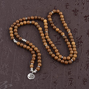 새로운 도착 다층 요가 묵주 108 나무 구슬 여자 남자를위한 연꽃 불교 불상 티베트 목걸이 - Product Image 4