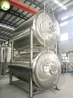 Cuve à bière brillante en acier inoxydable de qualité alimentaire, cuve à pression empilable horizontalement pour le stockage et la carbonatation de la bière