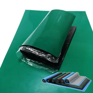 작업대를 위한 파란 녹색 회색 검정 정전기 방지 ESD 고무 테이블 지면 매트