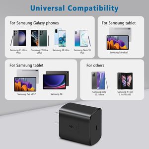 <span class=keywords><strong>2</strong></span>-Pack 45W Type C Chargeur 6ft USB C Câble Super Fast Charging QC3.0 Compatible 9V/2A pour pour Galaxy S24 Wall Charger Block - Product Image 4