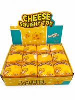 Jouet Squishy en forme de fromage certifié CPC, rembourré de farine, à rebond rapide, 7,5 cm, jouet anti-stress, jouet sensoriel, balle Squishy