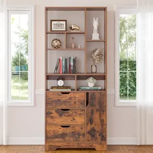 Estantería moderna y elegante, con su diseño llamativo y limpio, esencial para ordenar espacios de oficina, librería estándar - Product Image 1