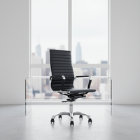Chaise ergonomique en cuir de qualité supérieure, réglable en hauteur et inclinable, pour le bureau à domicile