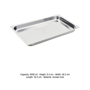 Plateau de cuisson Inox Macel à fond plat GN 1/1 en acier inoxydable 53 x 32,5 cm Gastronorm Fournitures hôtelières professionnelles - Product Image 3