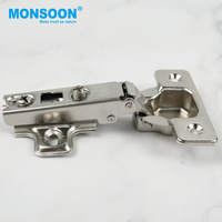Charnière invisible robuste en fer de 35 mm pour portes, finition nickelée, charnière dissimulée pour meubles