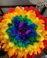 Plumes d'autruche teintées écologiques de 45-50 cm pour fêtes, carnavals, centres de table de mariage, décorations de Noël, loisirs créatifs, arrangements floraux (sans azo)