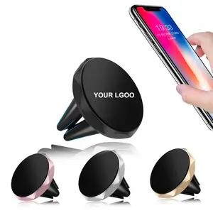 Custom logo Universal Magnetic Car Phone Holder Air Vent Dash Board Magnet Mobile Phone Stand Holder For iPhone 13 For Samsung