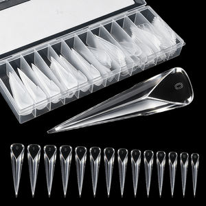 140/boîte Nouvelles formes doubles en acrylique en forme de griffe d'aigle pour sandwichs, moules pour faux ongles en <span class=keywords><strong>gel</strong></span> souple à presser - Product Image 4