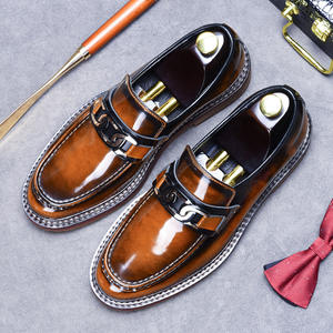 Zapatos de Vestir para Hombre, Hechos a Mano, de Cuero Genuino, con Cierre de Cordones, para Fiesta, con Punta Cuadrada, Ligeros y Transpirables, que Aumentan la Estatura - Product Image 4