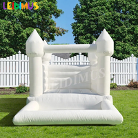 Mini château gonflable gonflable blanc de videur Maison gonflable blanche de rebond d'enfant en bas âge avec la piscine de fosse à balles