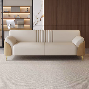 Ensemble de canapés de bureau en cuir de style moderne, grand canapé modulaire pour salle d'<span class=keywords><strong>attente</strong></span>, de visite, de direction et de réception - Product Image 2