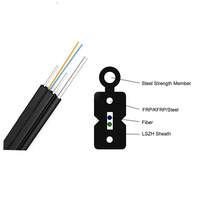Gcabling kawat serat SM G657A2 1 2 4 Core LSZH FTTH Internet optik dalam ruangan luar ruangan Mode tunggal kabel Drop serat optik