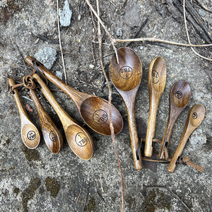 Acacia Wood <b>Measuring</b> Spoons Set 4 Pcs Eco Friendly Kitchen Cooking <b>Tools</b> For Baking And Coffee - Product Image 2