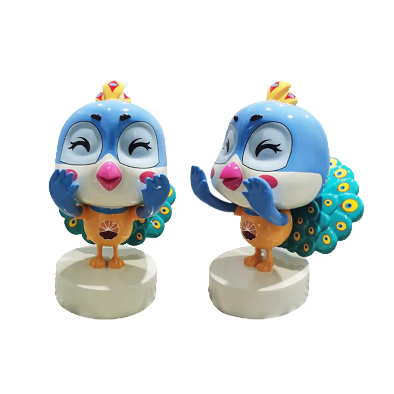 D019 Fuzhou Mingcheng Shopping Plaza mall Center Customized cartoon animal decorations garden ornaments bird artistic sculpture