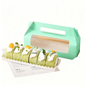 Impression personnalisée Boîte cadeau de présentation de conteneur de gâteau jetable à <span class=keywords><strong>prix</strong></span> raisonnable avec couvercle - Product Image 2