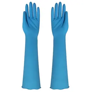 高品质16英寸厚丁腈橡胶王手套安全丁腈柔性长袖无乳胶粉手套