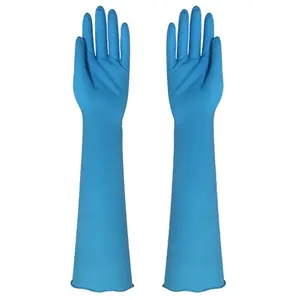 Hoge Kwaliteit 16 Inch Dikke Nitril Rubber King Handschoen Veilige Nitril Flexibele Lange Mouwen Latex Gratis Poeder Gratis Handschoenen