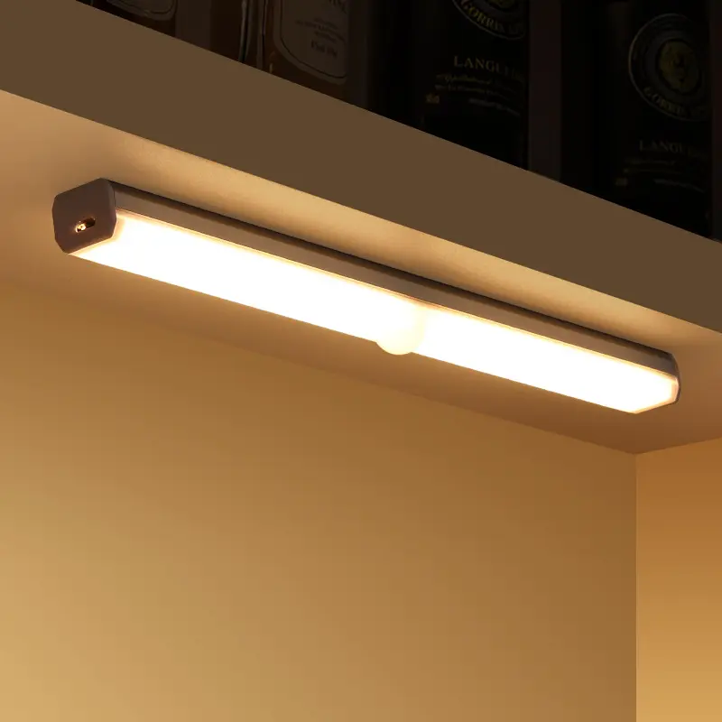 Indoor Square 3 Color Dimmable 5v Usb Rechargeable Motion Sensor Led Cabinet Light For Wardrobe Cabinet Kitchen
