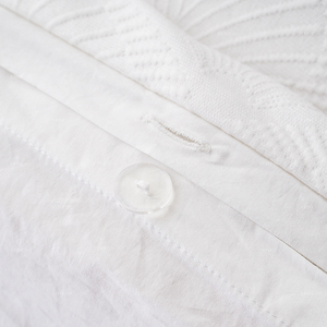 Ensemble housse <span class=keywords><strong>de</strong></span> <span class=keywords><strong>couette</strong></span> en coton motif coquillage blanc neige Queen King <span class=keywords><strong>de</strong></span> grande taille avec fermeture à bouton et fermeture éclair - Product Image 4