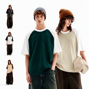 เสื้อยืดแร็กแลนผ้าฝ้าย 100% หนัก 300 กรัม สไตล์มินิมอล สีพื้น ไม่มีลาย สั่งทำได้ จำนวนมาก ขายส่ง - Product Image 4