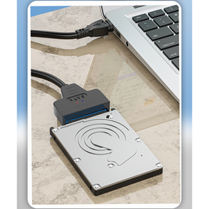 Câble adaptateur SATA vers USB 3.0, câble USB vers SATA 3, prend en charge 22 broches, 2,5 pouces, noir, emballage inclus - Product Image 2