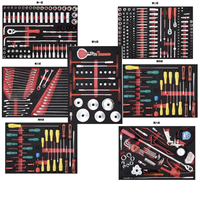 Chariot à outils Jieke de 430 pièces avec sept tiroirs pour réparation automobile Porsche 911 (2011-2019)