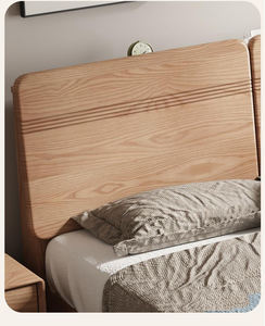 Premium Luxury Ash Wood Solid Wood <strong>Camas</strong> <strong>De</strong> Madera Double Bed Lit Bedroom Furniture King Size Storage Bed Frames With Lamp - Product Image 5