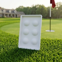 Boîte d'emballage pour balles de golf en pulpe moulée biodégradable avec logo personnalisé, boîte cadeau en pulpe de papier écologique, vente en gros