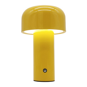 โคมไฟตั้งโต๊ะรูปเห็ด LED สีเหลือง E27สวิตช์แบบปุ่มกดสำหรับห้องนอนห้องนั่งเล่นไฟอ่านหนังสือโคมไฟตั้งโต๊ะ - Product Image 1
